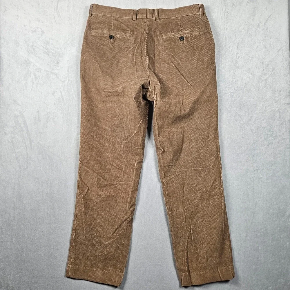 Lauren Ralph Lauren Corduroy Pants Mens 33x30 Brown Straight Leg Cotton Trousers